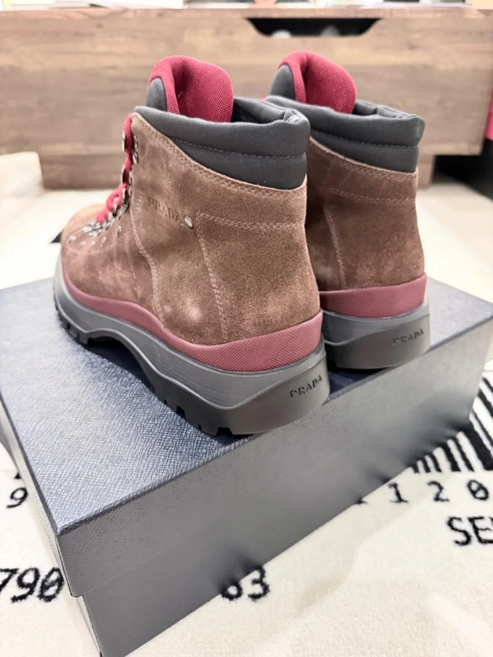 NEW Vintage 2018 Prada Suede Sport Hiking Boots